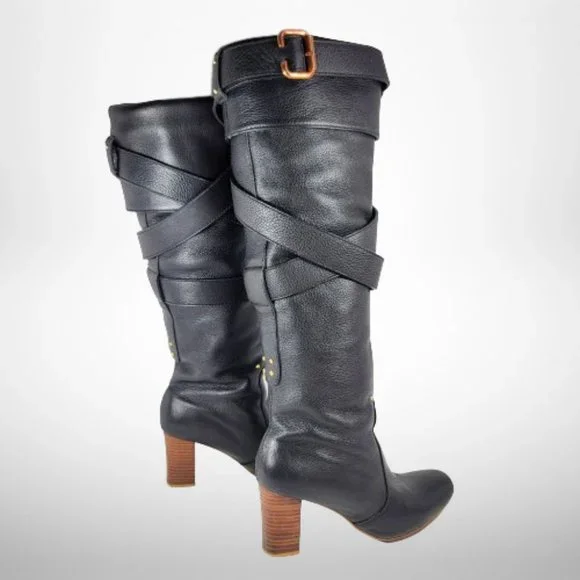 CHLOÉ Prince Paddington Leather Boots - Size:38 - Picture 2 of 16